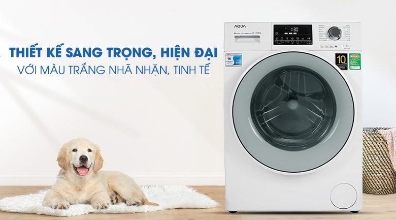 11. Máy giặt Aqua inverter AQD-D850E W phù hợp gia đình có 3-5 người