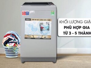7. Máy giặt lồng đứng Aqua AQW-S80CT H2 phù hợp gia đình từ 3-5 người