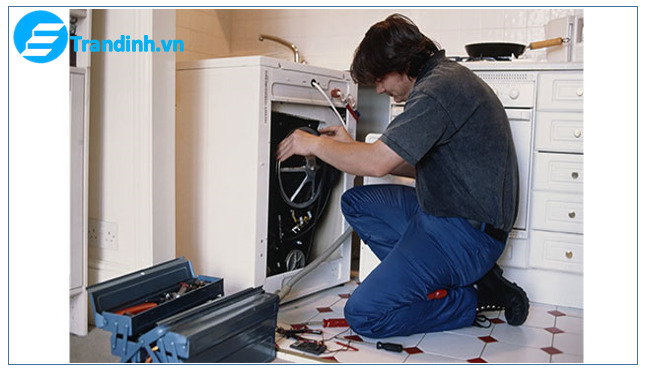 Dây đai (curoa) bị đứt, lỏng khiến máy giặt bị đọng nước