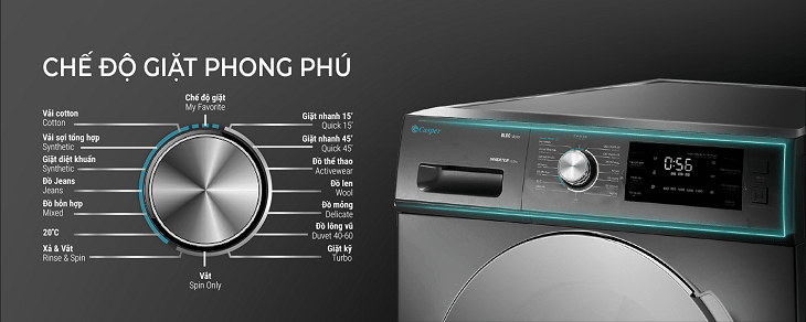 Trang bị nhiều chương trình giặt khác nhau