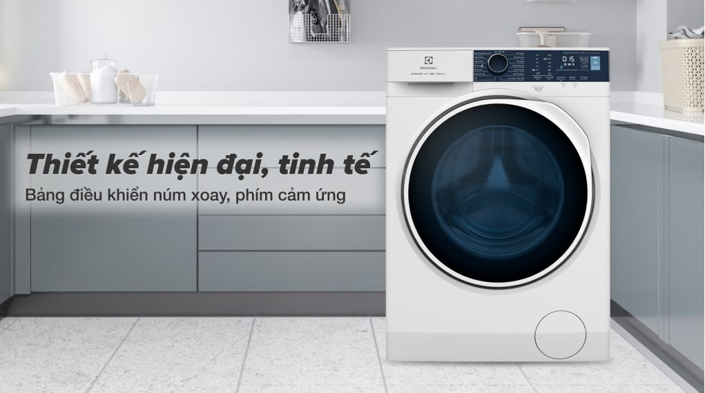 Máy giặt Electrolux EWF1024P5WB thiết kế đơn giản, hiện đại nhờ gam màu trắng trang nhã