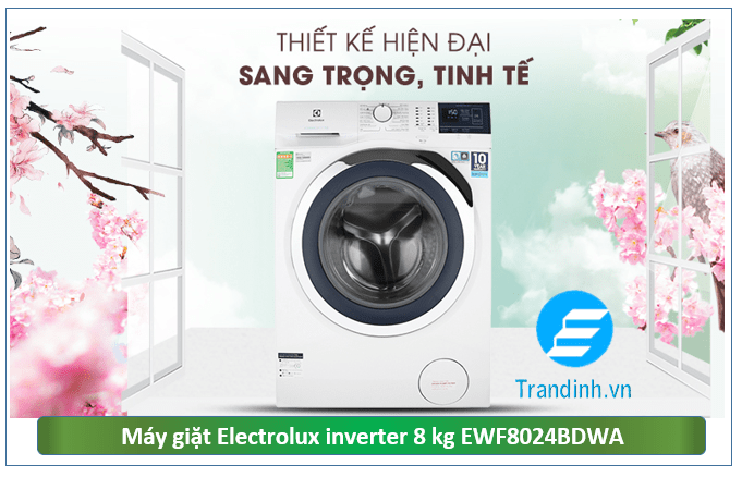 Máy giặt Electrolux EWF8024BDWA có thiết kế tinh tế, sang trọng