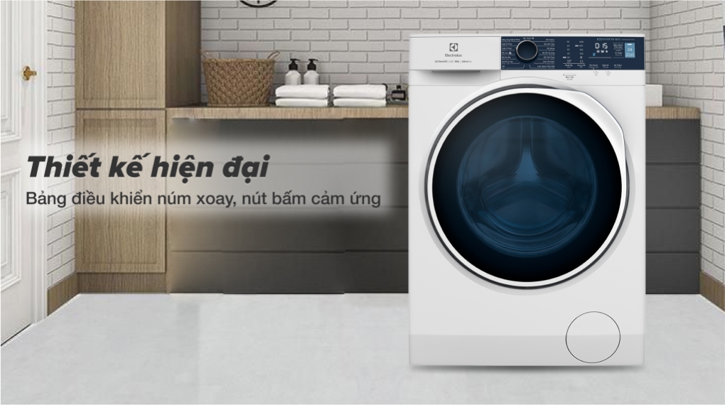 1. Máy giặt Electrolux thiết kế sang trọng với bảng điều khiển cảm ứng hiện đại
