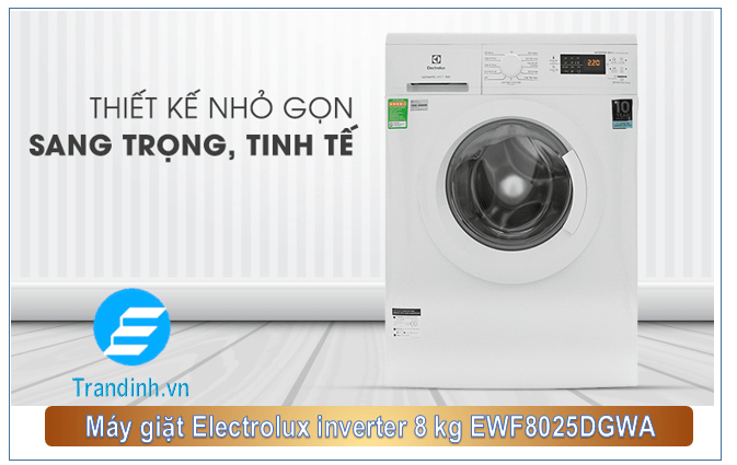 Máy giặt Electrolux 8 kg EWF 8025DGWA có thiết kế tinh tế, hiện đại