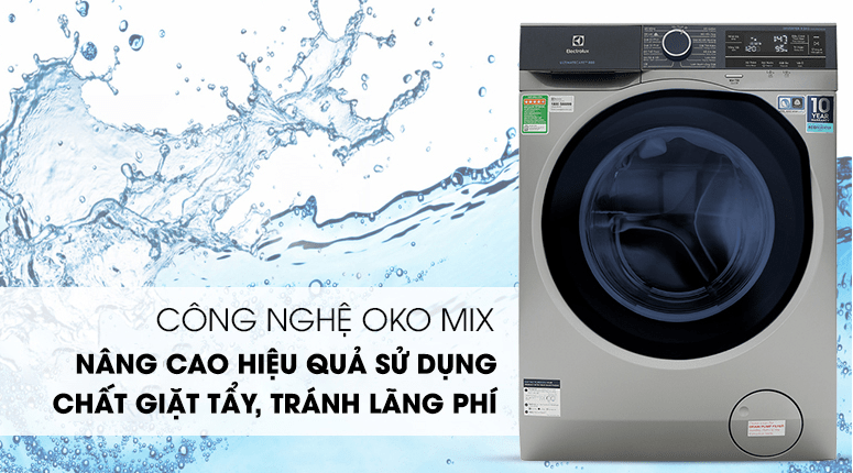 Công nghệ Oko Mix tiết kiệm chất giặt tẩy