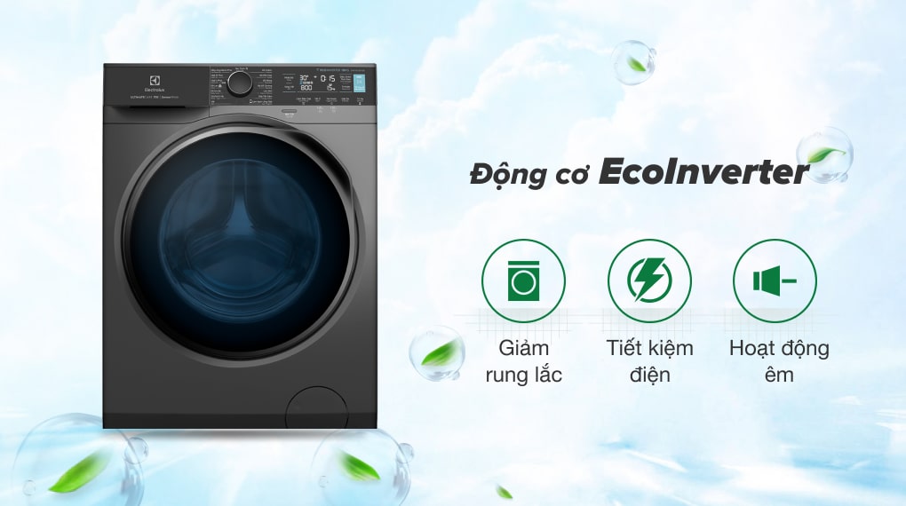 Máy giặt Electrolux trang bị công nghệ Eco Inverter tiết kiệm điện, nước siêu hiệu quả