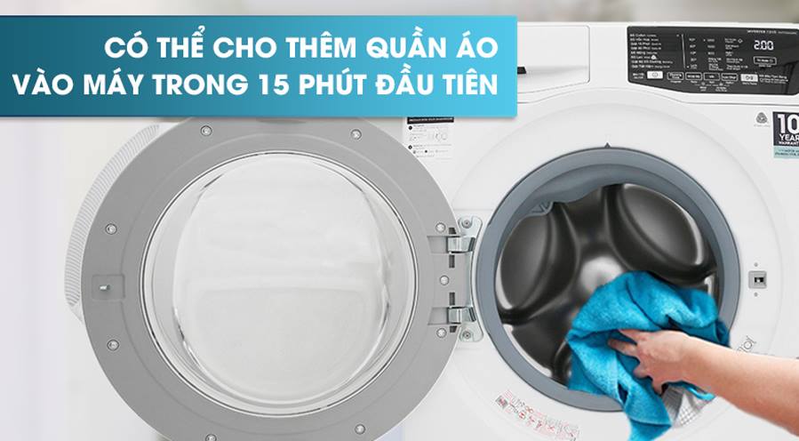 Chức năng Add Clothes - Thêm quần áo khi đang giặt