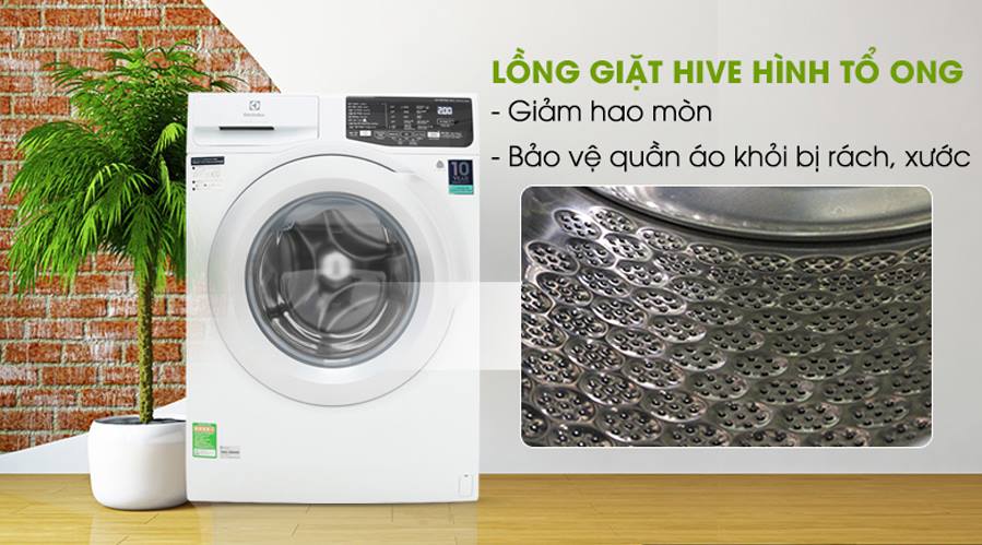 Máy giặt Inverter Electrolux lồng giặt bằng thép sáng không gỉ