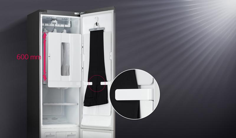 7. Máy giặt hấp LG S5MB giữ nếp quần phẳng nhờ trang bị kẹp ly quần tiện lợi