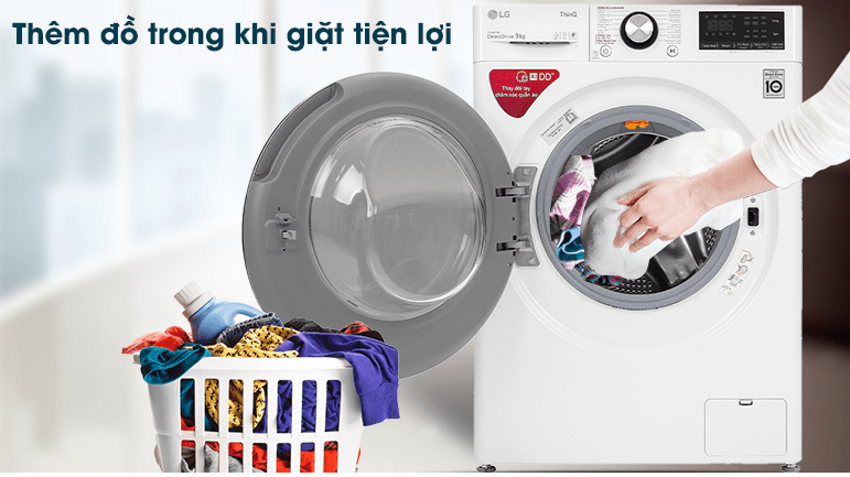 Thêm đồ giặt vào kể cả khi đang giặt, tiết kiệm thời gian cho gia đình