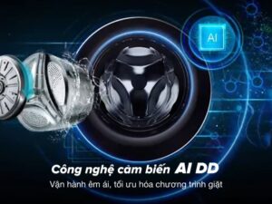 Máy giặt LG Inverter 10 kg FV1410S4P 4 4. Máy giặt lồng ngang LG FV1410S4P Bảo vệ sợi vải, giữ dáng quần áo nhờ công nghệ AI DD