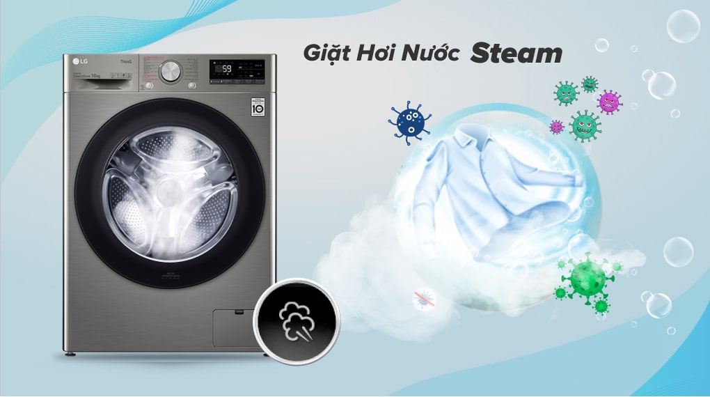 Loại bỏ tác nhân gây dị ứng, giảm nhăn nhờ công nghệ giặt hơi nước Steam