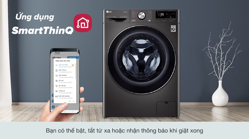 10. Độc đáo với tính năng điều khiển từ xa bằng điện thoại qua ứng dụng Smart ThinQ