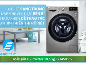 Máy giặt LG 10,5 kg FV1450S3V có thiết kế tinh tế, màn hình Led sắc nét