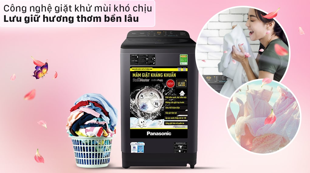 Chế độ giặt khử mùi lưu giữ hương thơm bền lâu trên máy giặt NA-F90A9BRV