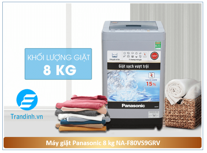 Máy giặt Panasonic NA-F80VS9GRV phù hợp gia đình có 4-5 người