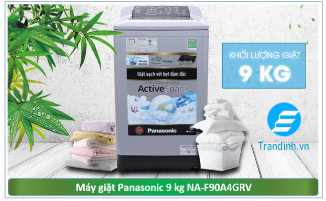 Máy giặt Panasonic 9 kg NA-F90A4GRV có kiểu dáng đẹp, sang trọng