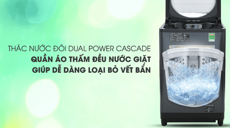 Thác nước đôi Dual Power Cascade giúp bột giặt thẩm thấu tối ưu
