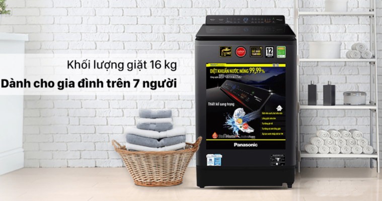 1. Máy giặt Panasonic FD16V1BRV dành cho những gia đình có trên 7 thành viên nhờ có khối lượng giặt 16 kg