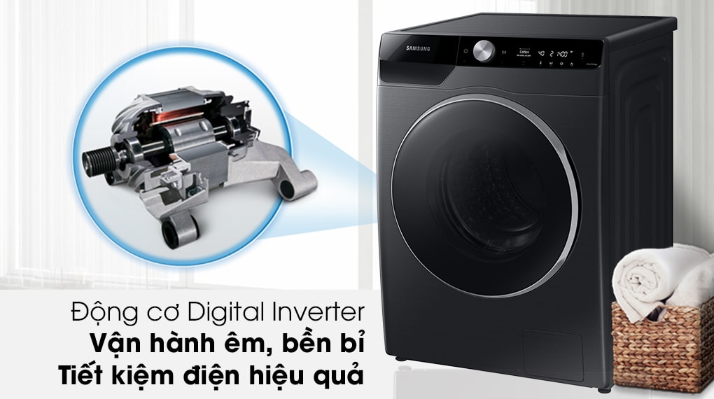 Động cơ Digital Inverter nâng cao hiệu quả tiết kiệm điện trên máy giặt WW10TP44DSBSV
