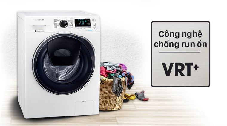 Máy giặt Samsung WW10TP54DSH công nghệ VRT Plus giảm rung, chống ồn