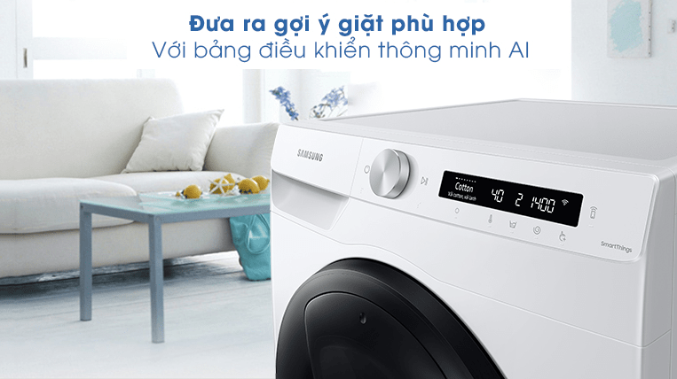 Bảng điều khiển thông minh AI ghi nhớ và đề xuất chế độ giặt hợp lý