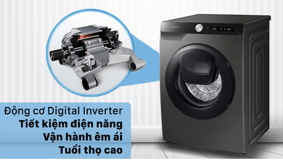 3. Công nghệ Digital Inverter giúp tiết kiệm điện tối ưu, máy vận hành êm ái