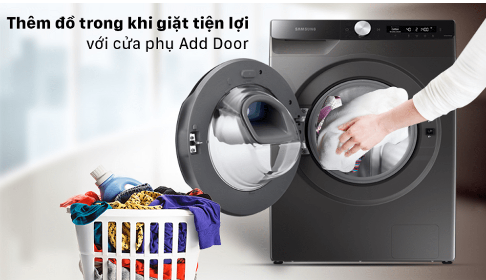 6. Tính năng thêm đồ trong khi giặt tiện lợi với của phụ Add Door
