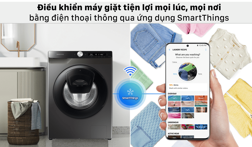 9. Ứng dụng SmartThings kết nối với điện thoại giúp điều khiển, theo dõi máy giặt mọi lúc, mọi nơi
