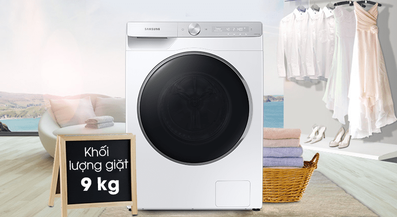 Máy giặt Samsung 9kg AI Inverter WW90TP44DSH/SV phù hợp với gia đình có từ 3 - 5 người