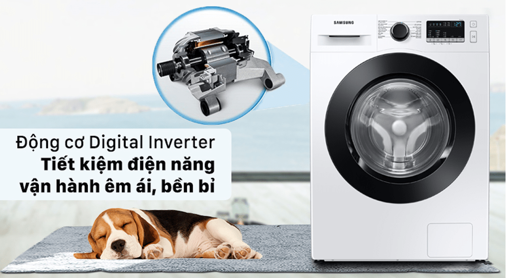 4. Công nghệ Digital Inverter giúp tiết kiệm điện hiệu quả, máy vận hành êm ái