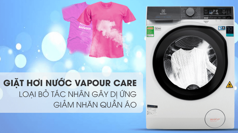 Công nghệ giặt hơi nước Vapour Care hạn chế nếp nhăn