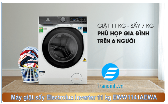Máy giặt sấy Electrolux 11 kg EWW1141AEWA phù hợp gia đình có nhiều người