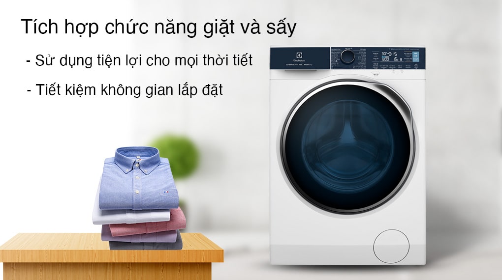 Máy giặt sấy Electrolux tích hợp 2 trong một, mang lại sự tiệ lợi cho bạn