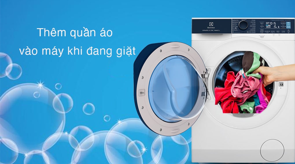 Trang bị tính năng thêm đồ Add Clothes khi đang giặt tiện lợi