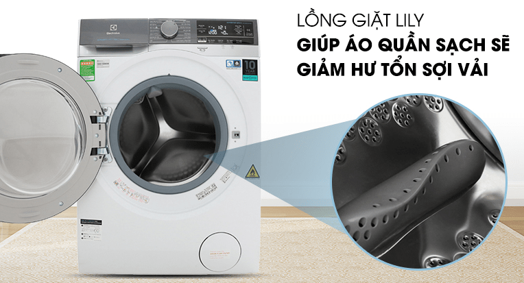 Lồng giặt Lily thiết kế đặc biệt giặt nhanh hơn, sạch hơn