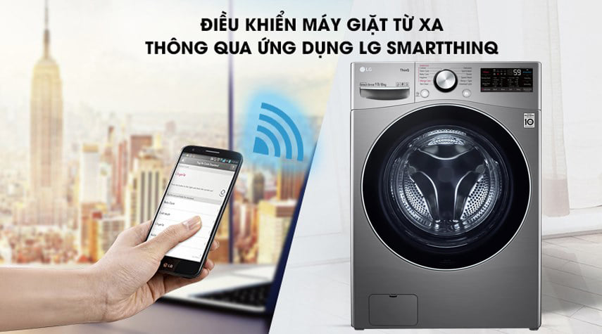 Tiện ích thông minh Smart ThinQ giúp huẩn đoán và xử lý nhanh các lỗi của máy giặt