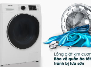 Máy giặt sấy Samsung WD10N64FR2W/SV AddWash Inverter 10.5 kg 4 Lồng giặt kim cương bảo vệ quần áo tốt hơn