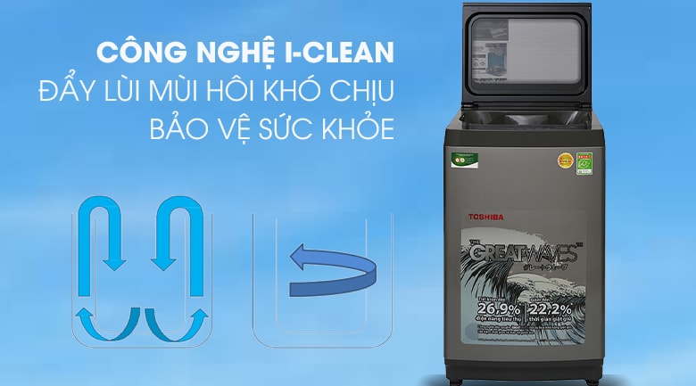 Máy giặt Toshiba AW-K1005FV(SG) có công nghệ I-clean