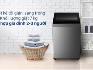 1. Máy giặt Toshiba AW-L805AV (SG) có thiết kế hiện đại, phù hợp gia đình 2 - 3 người