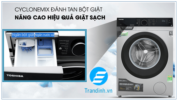 Đánh tan bột giặt nhờ công nghệ CycloneMix