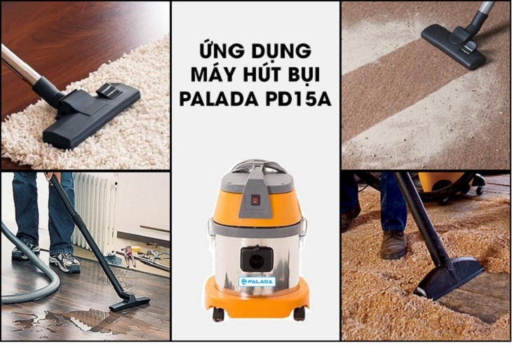 Máy hút bụi công nghiệp Palada PD 15A 6 1. Máy hút bụi Palada PD15A đa dạng chức năng