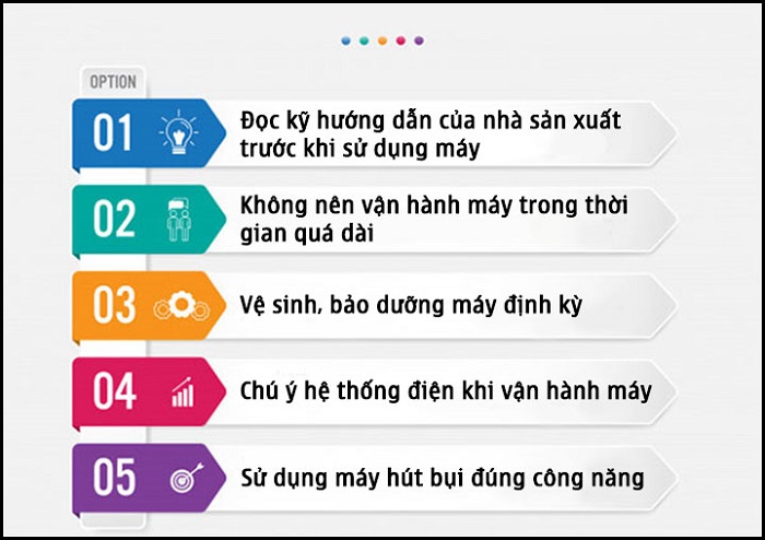 Máy hút bụi công nghiệp Palada PD 802J-3 8 7. . Một số lưu ý khi sử dụng máy hút bụi Palada PD 802J-3