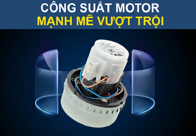 Máy hút bụi công nghiệp thùng nhựa Palada PD40 8 4. Máy hút bụi công nghiệp Palada PD 40 trang bị công suất mạnh mẽ.
