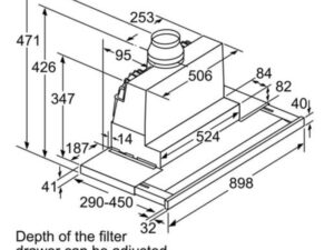 Máy hút mùi âm tủ Bosch DFS097J50B 4 6. Thông số kỹ thuật máy hút mùi âm tủ Bosch DFS097J50B