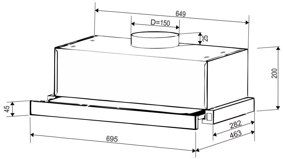 Thông tin sản phẩm máy hút mùi Bauer BC7002T