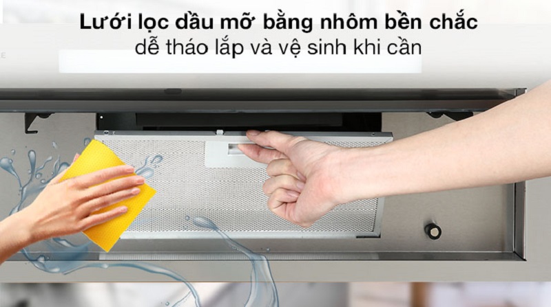 Máy hút mùi Hafele HH-BI72A 533.80.027 9 5. Tấm lưới lọc mùi giúp không gian luôn thoáng mát