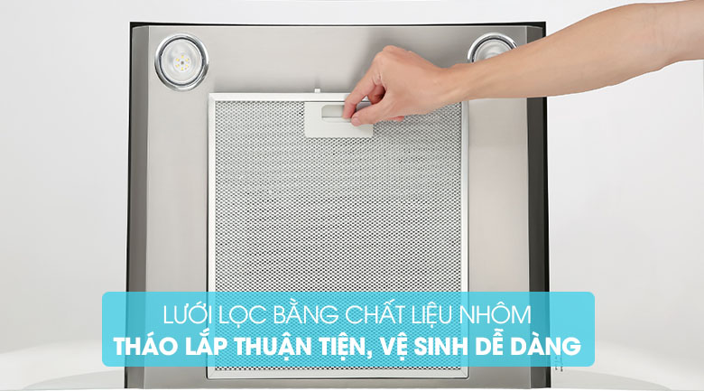 Máy hút mùi Hafele HH-WT70A 533.86.807 7 5. Lưới lọc mỡ dễ dàng vệ sinh