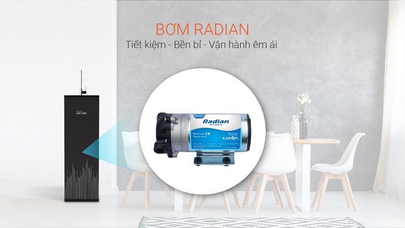 Máy lọc nước Karofi Livotec 110 7 Bơm Radian giúp Karofi Livotec 110 hoạt động bền bỉ, tiết kiệm điện năng tiêu thụ