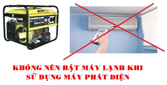 Có nên dùng máy phát điện cho điều hoà khi mất điện không? 2 Máy phát điện gây hư hỏng máy lạnh